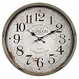 Zeiger: schwarzes Metall, Quarzuhrwerk, Maße: Ø 30 cm