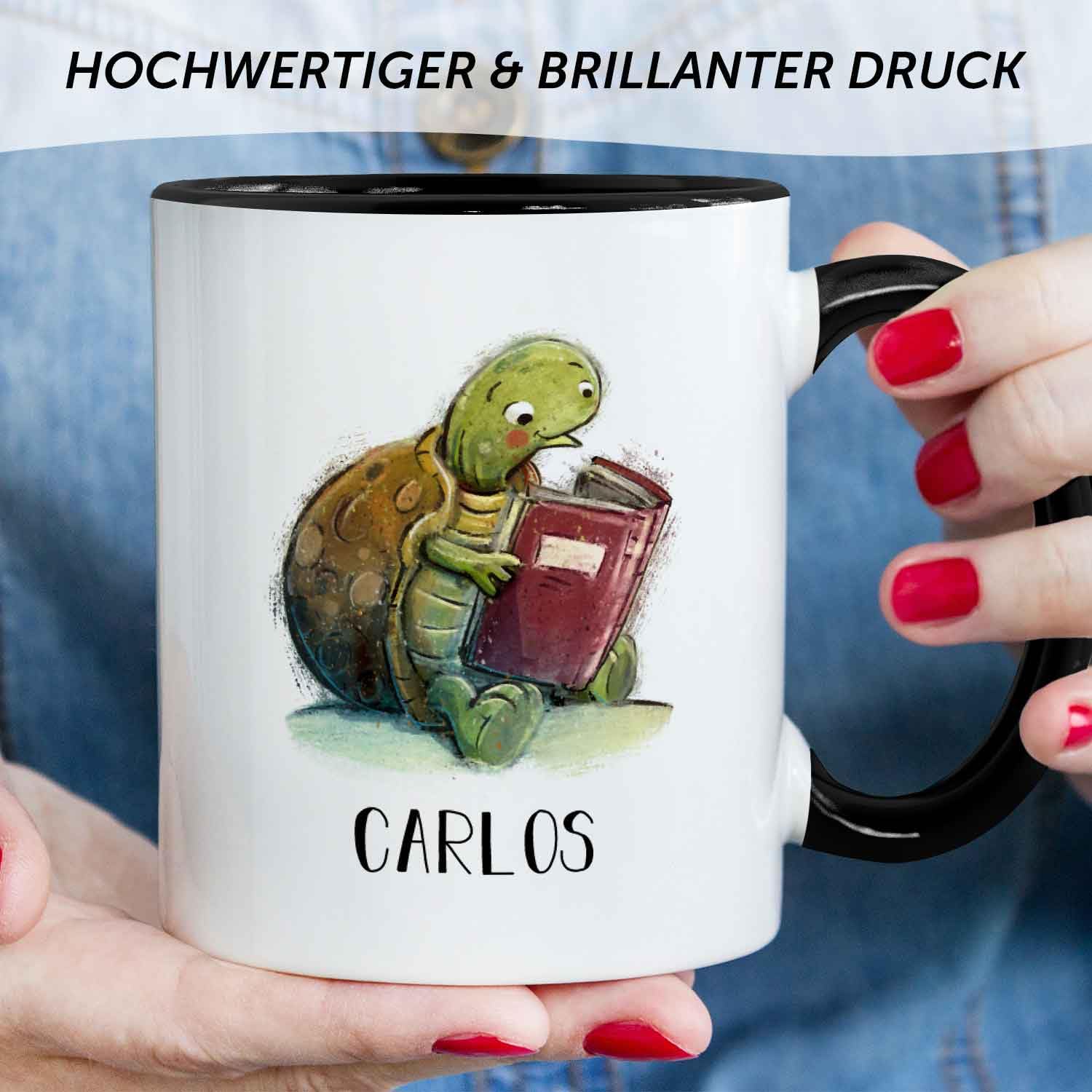 Lustige Schildkröten-Tasse Mit Spruch – „Ich Denke An Meine Schildkröte“, 300 Ml, Spülmaschinengeeignet, Perfekt Als Geschenk