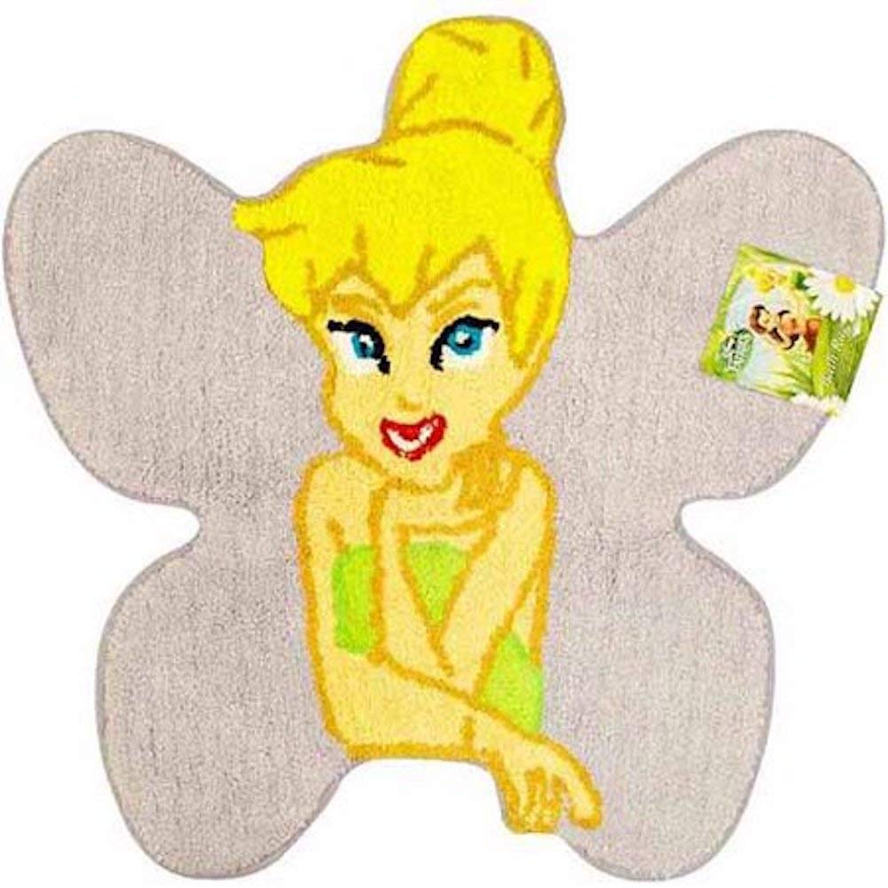Tapis Tinkerbell Disney Fairies en coton de 28 pouces pour chambre d'enfant