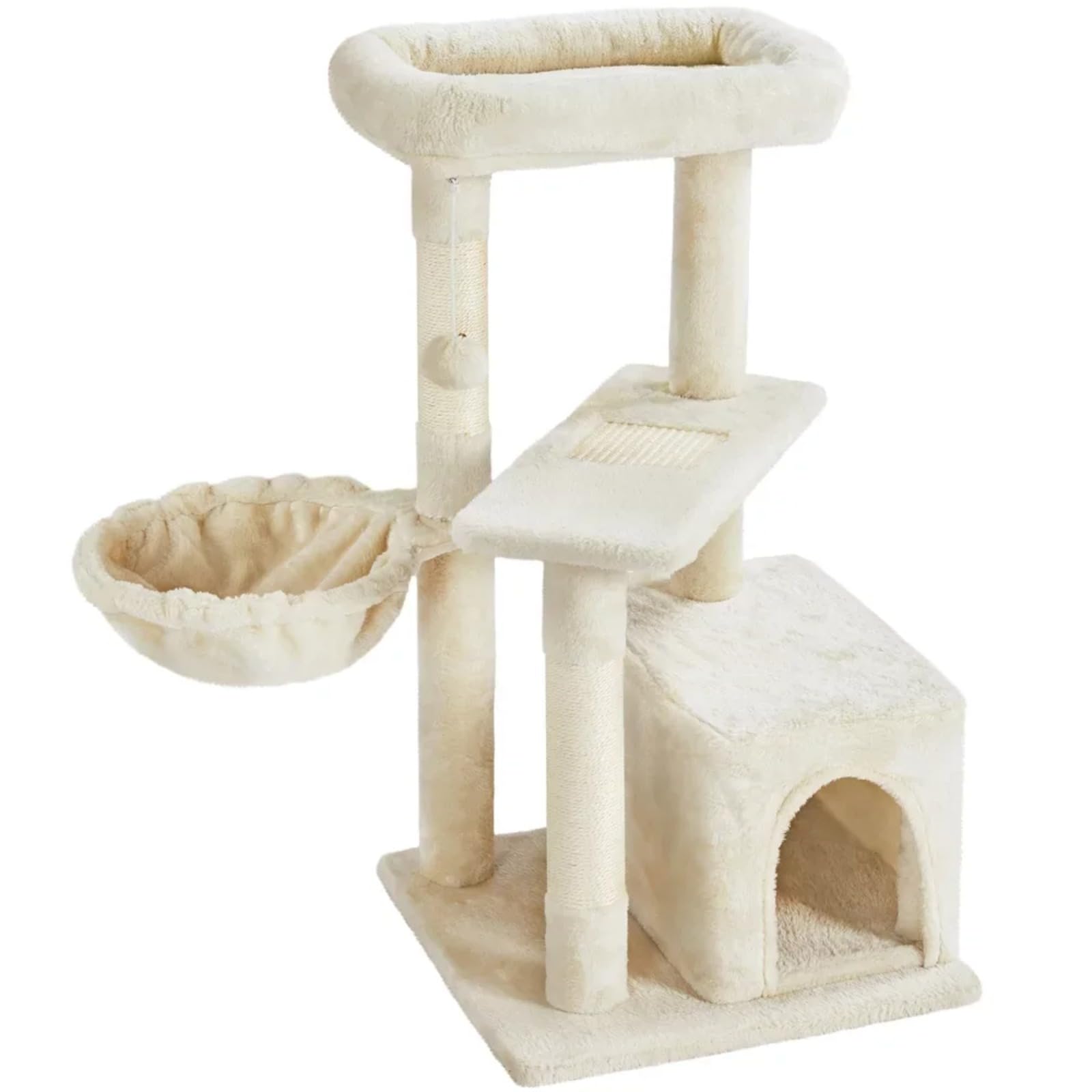 Tiragraffi a torre per gatti multilivello con condomini e scala, centro attività per gatti interni, condomini e posatoi, forniture per gatti, rastrelliere per gatti, giocattoli per gatti