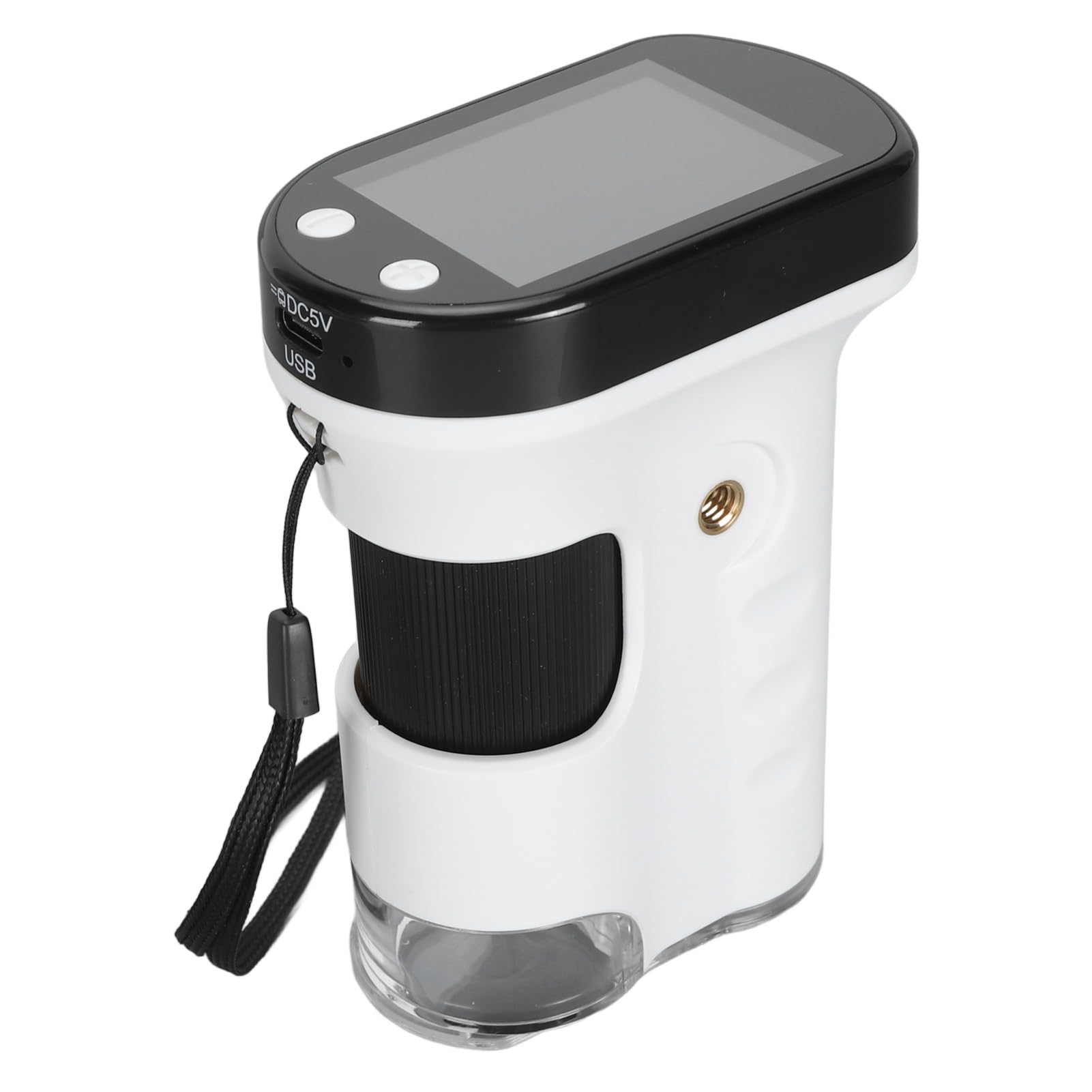 Microscopio Digital de Mano, Pantalla LCD de 2,4 Pulgadas 1080P Vista de PC en Tiempo Real Batería Recargable Microscopio Digital para Niños, de Bolsillo para Niños con Duración de Batería