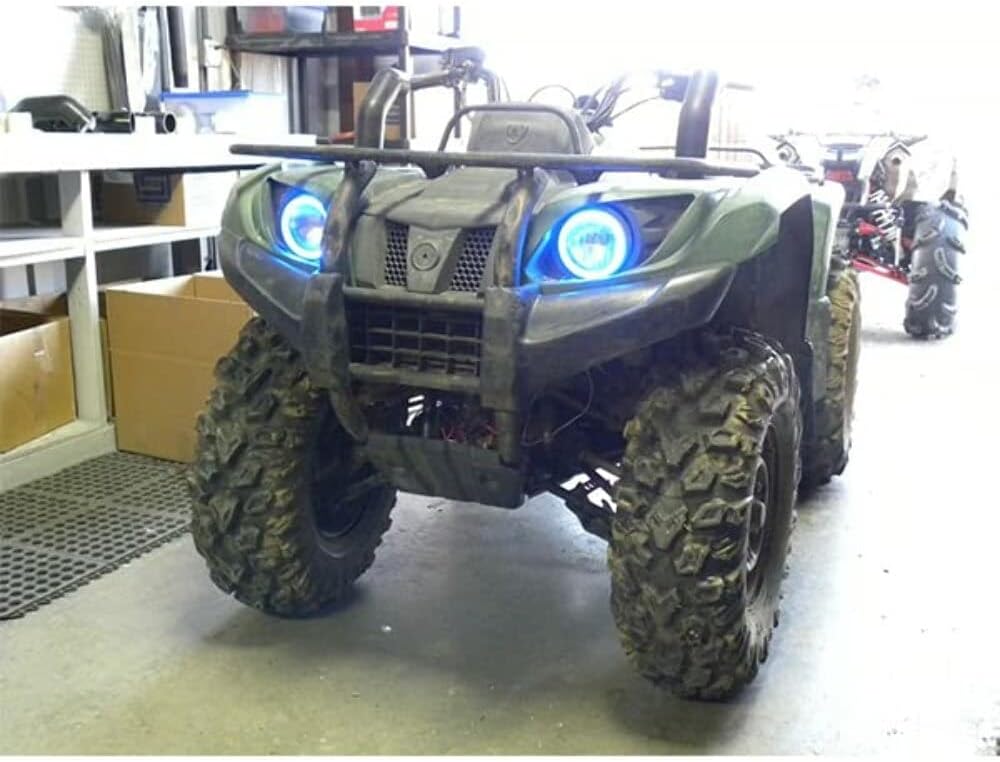 SYA Angel Eyes LED Halo Accent Light Kit | Compatible with Yamaha Grizzly 350/400/450/660 | ATV Accessories | Blue