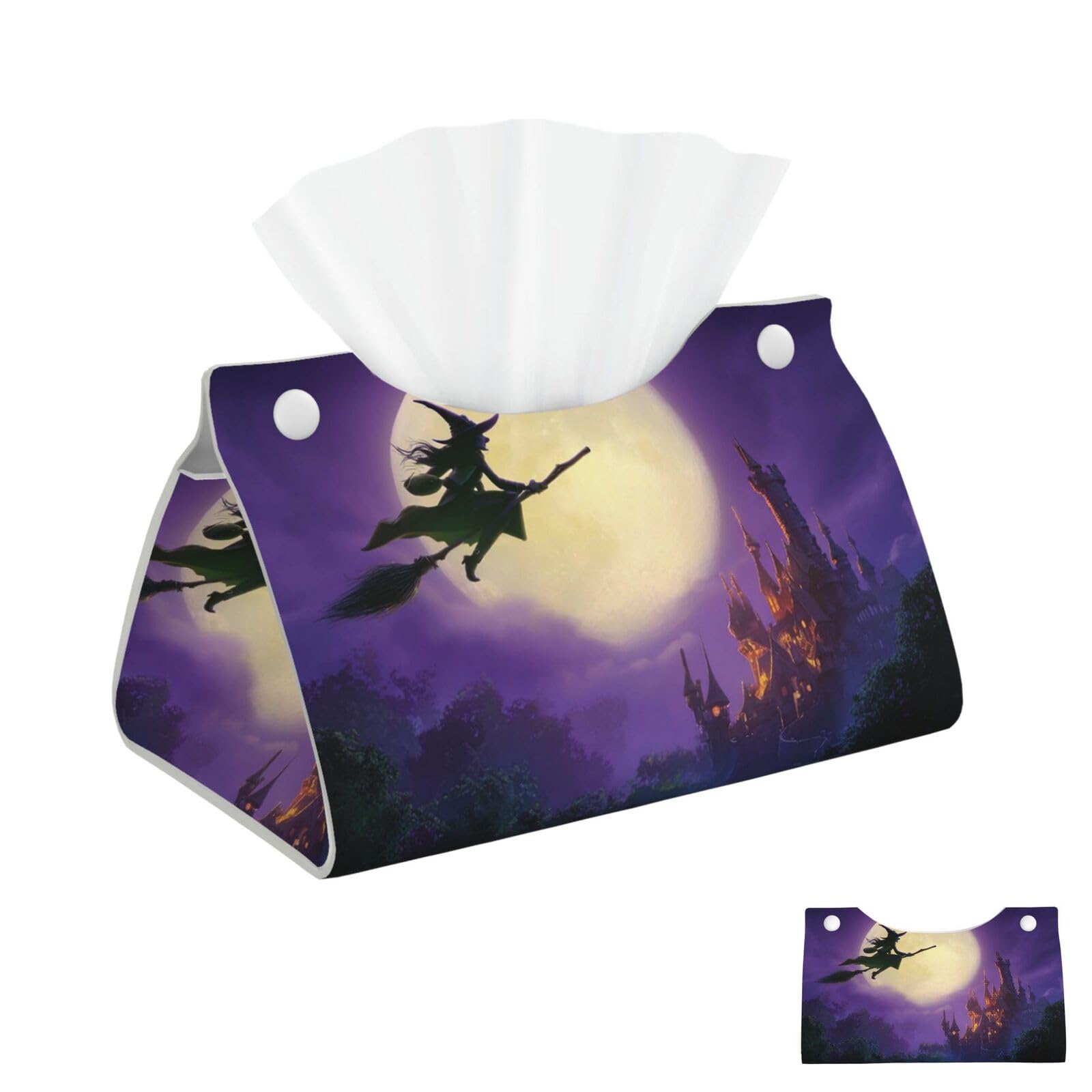 Witch Party Halloween Tissue Box Cover Square Cube Boxes