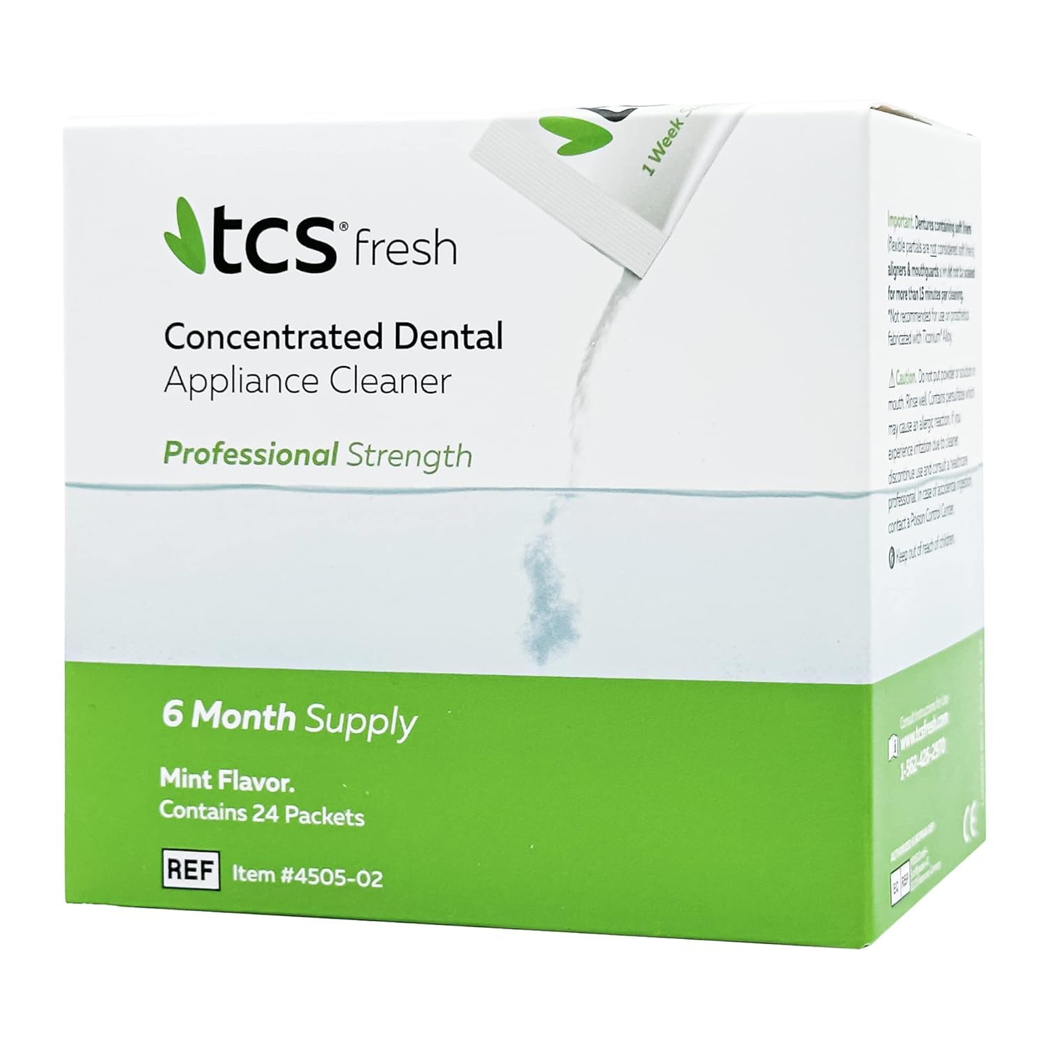TCS FRESH Denture Cleaner - Detergente per protesi dentale mobile, bite ortodontici e paradenti sportivi