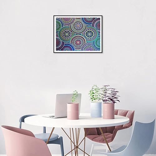 Miniatura 2 de Pintura de diamante 5D con mandala, kit de pintura de diamante para adultos y niños, pintura de diamante con diamantes de imitación de cristal,