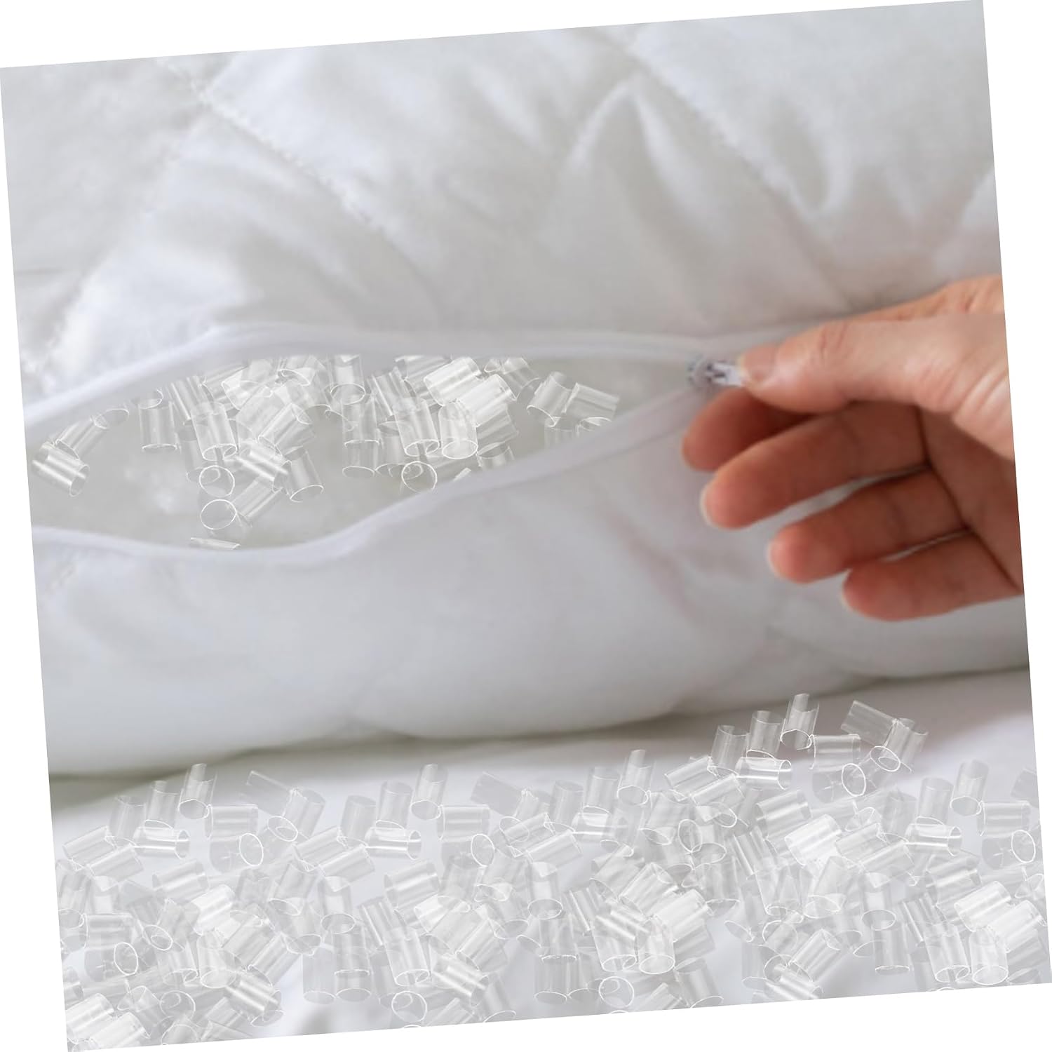 MAGICLULU 1 Pack Pillow Inserts Pe Filler Stuffing for Throw Pillows Transparent Elastic Material High Resilience Support Breathable Design for Comfortable Sleep