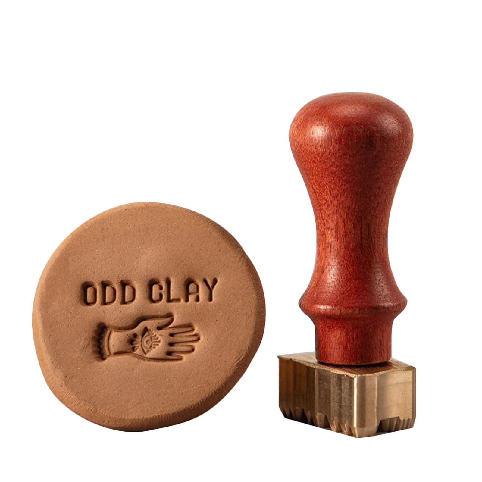 Individueller Töpferstempel mit Logo, Messingwerkzeug for Keramik, personalisierter Signaturstempel, einzigartig for Töpfer und Handwerker Personalisierte Stempel(2 inches)