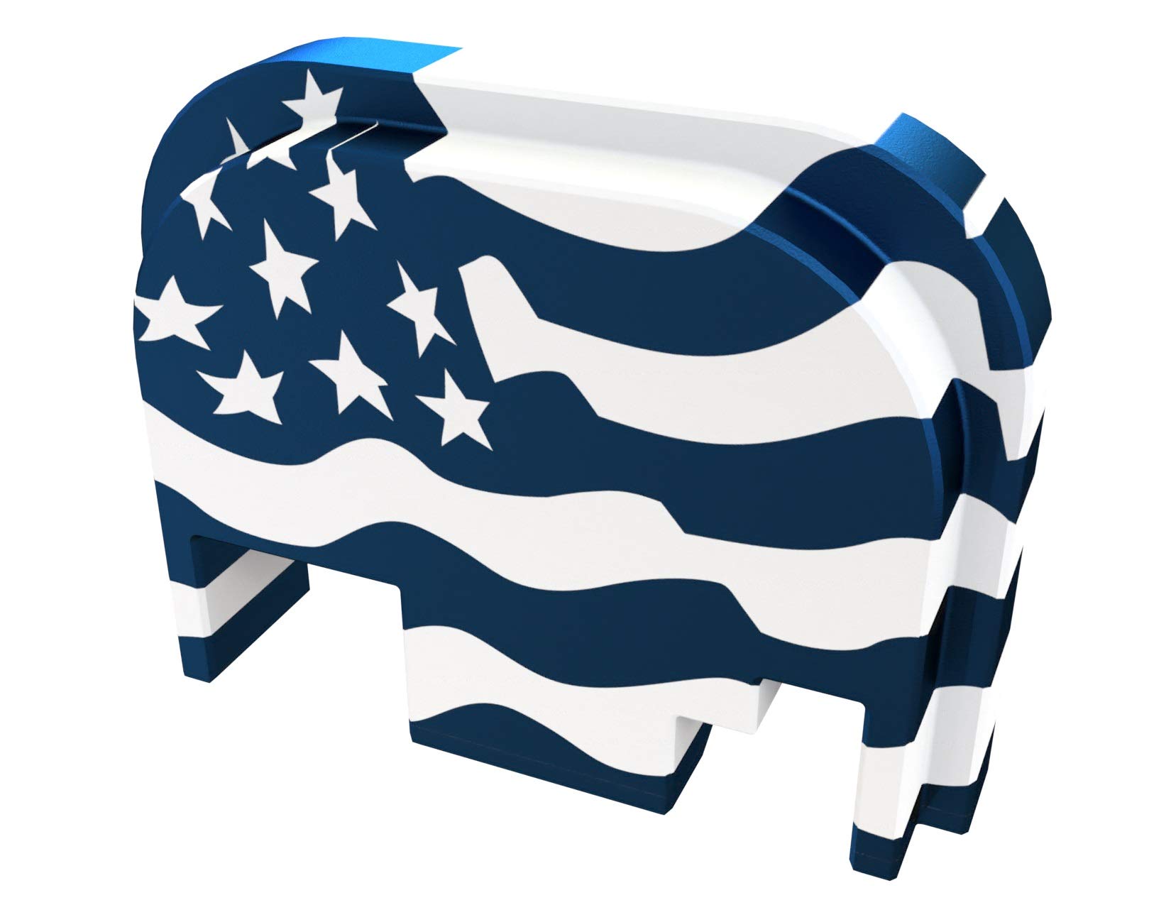 Rowe Tactical Rear Slide Cover Plate for Glock Gen 1-4 - Blue American Flag Waving Graphic - for Glock G17 G19 G21 G22 G23 G24 G26 G27 G29 G30 G31 G32 G33 G34 G35 G36 G37 G38 G39 G40 G41 G45