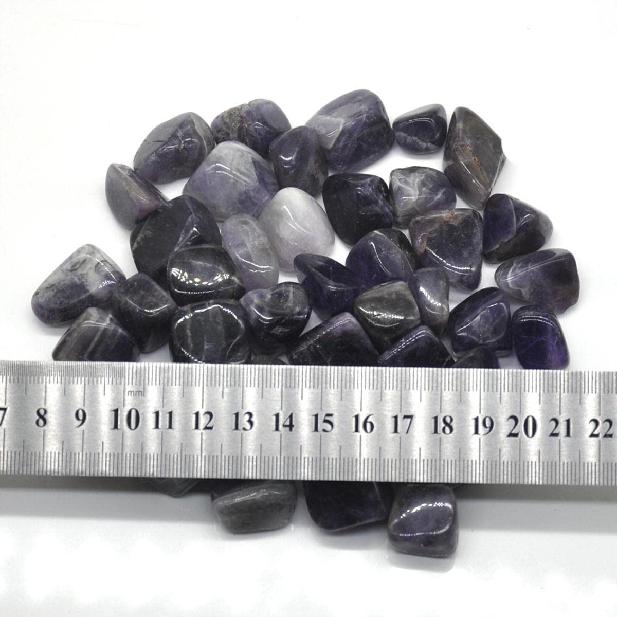 Crystal Healing Pietra di Ghiaia Burattata Lucidata Gemme Minerali Gemma Decorazione Acquario Grezzo-Quarzo Fragola Rs,500g