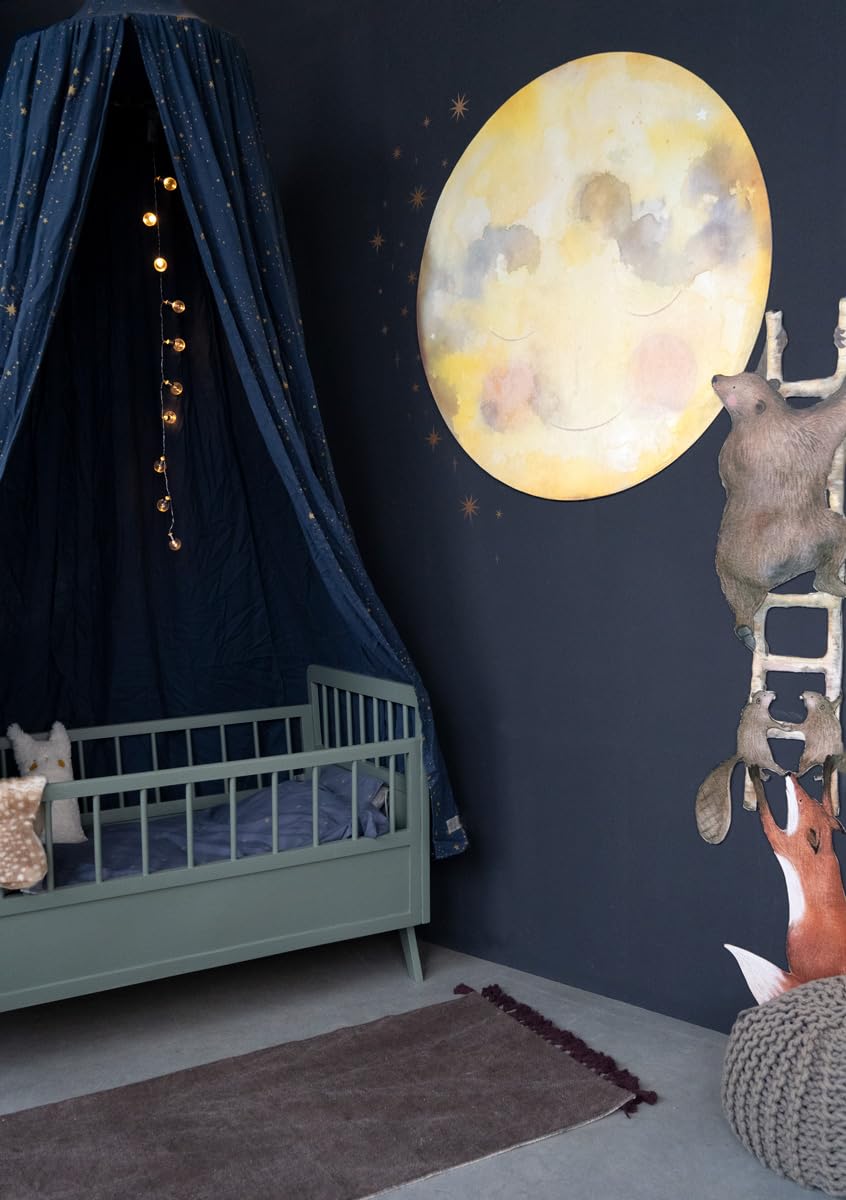 Moonkiss mini koło tapet | do pokoju dziecięcego i dziecięcego | projekt pokoju dziecięcego | ręcznie malowany i trwały – szybkie zawieszenie