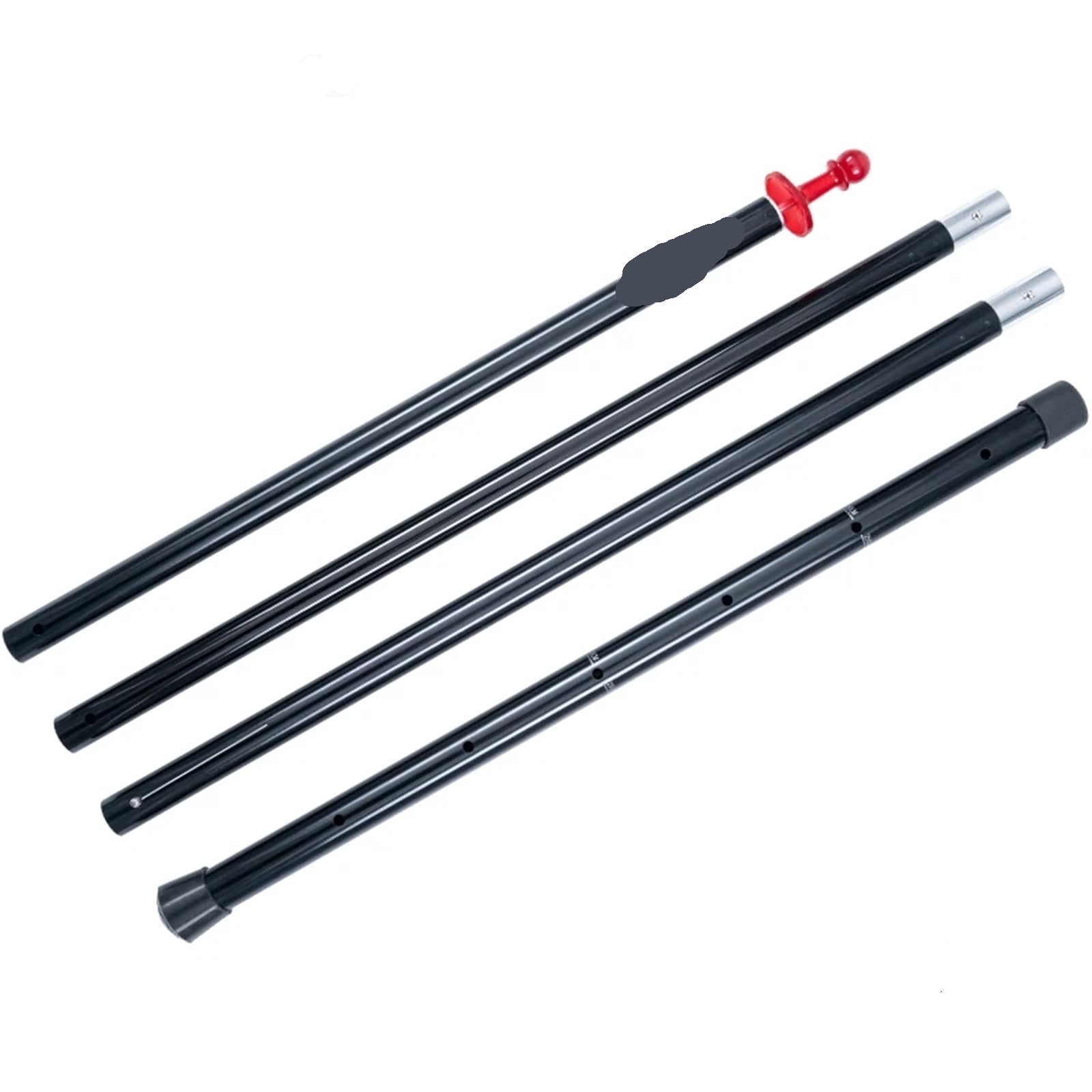 Piquetas para Acampar Poste de Tienda campaña aleación Aluminio Ajustable 2,1 a,6 m, Barra protección Solar, Soporte 4 Secciones, Accesorio Camping