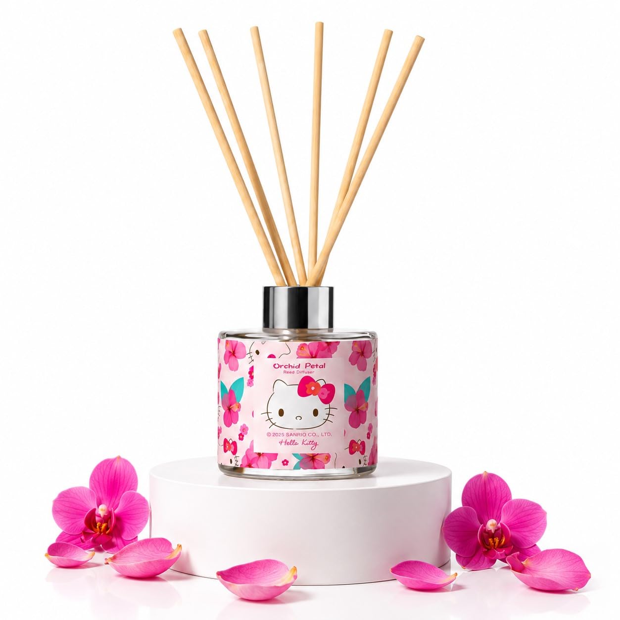 Hello Kitty Blue Reed Diffuser Collection-100Ml Fragrance Oil Home Fragrance Sweet, Floral & Fruity Scents –Long Lasting 3 Months - Home, Kitchen, Bathroom (Orchid Petal)