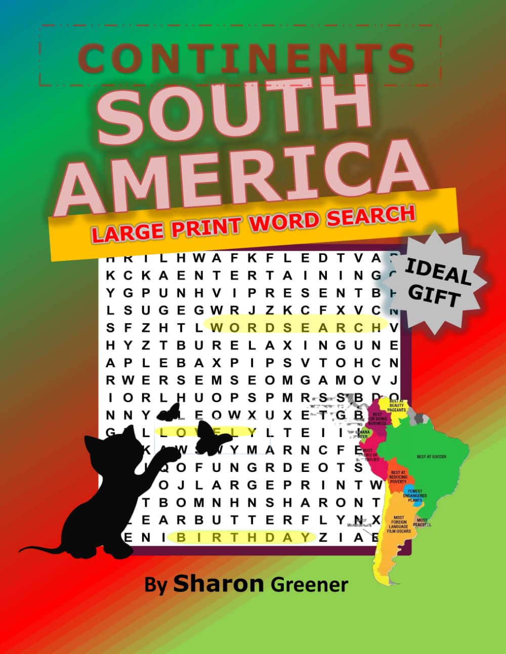 CONTINENTS SOUTH AMERICA: LARGE PRINT WORD SEARCH