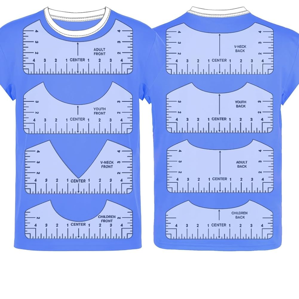 Udsknv[Ksl As Shown T Shirt Rulers To Center, Design Pvc Measurement Template, T-Shirt Ruler Guide, Craft Sewing Supplies Accessories Tools