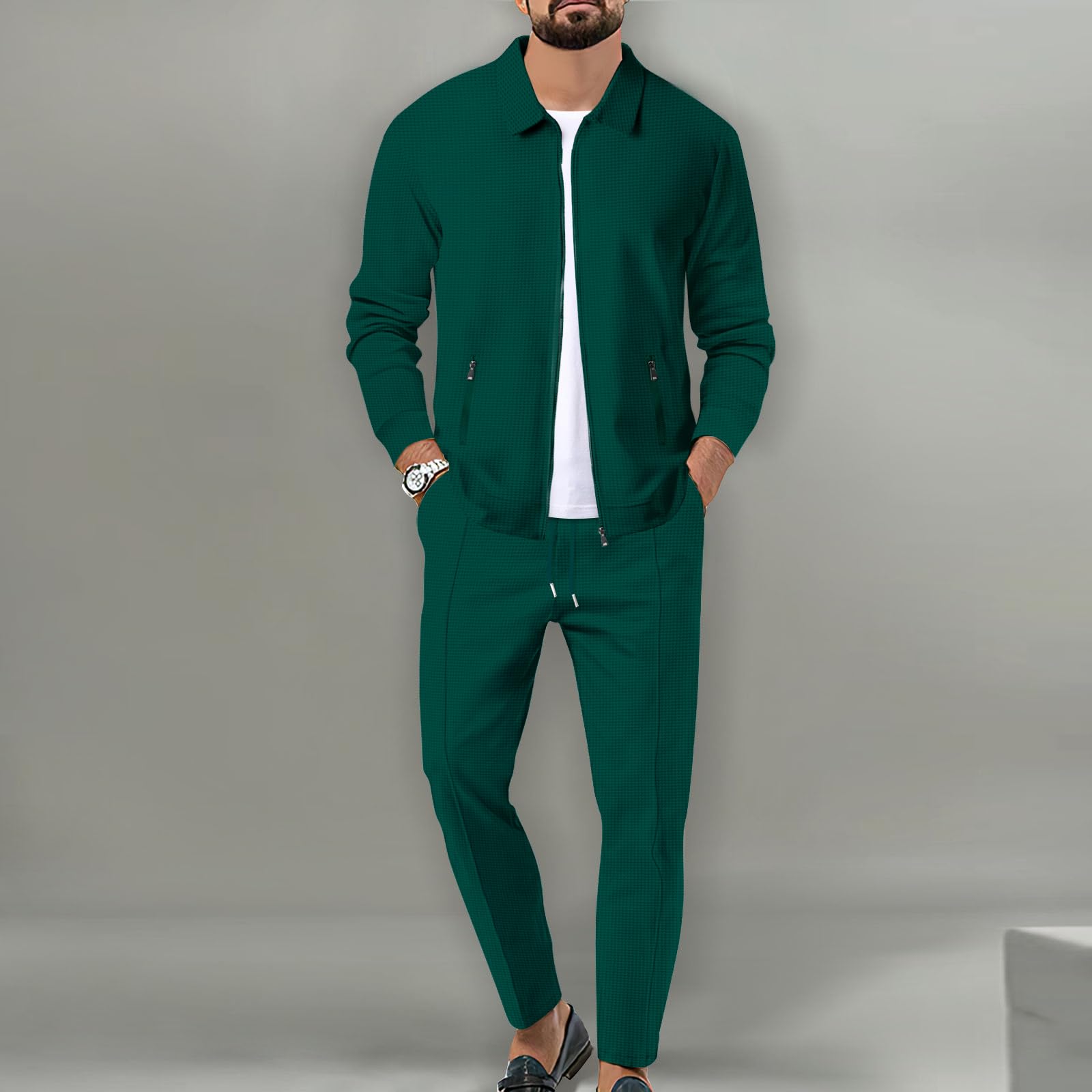 2 Piezas Juego De Sudaderas Suit Chándal Hombre Sudaderas Deportivas Top Y Juego De Trotar Deportivo Inferior Moda Traje