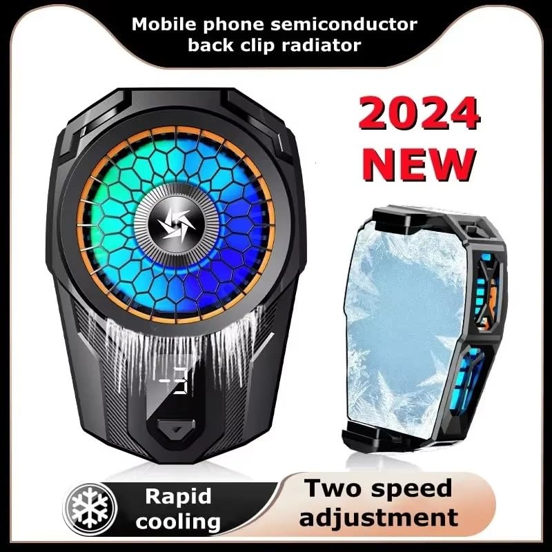 Image of BKN SL-16 Fast Cooling Mobile AC Fan Radiator | Fast Mobile Cooler for Gaming With USB Powered Smartphone Fan Cooling Radiator Game Cooler -3 degree 2 Gear for Phone Gaming, Live Streaming