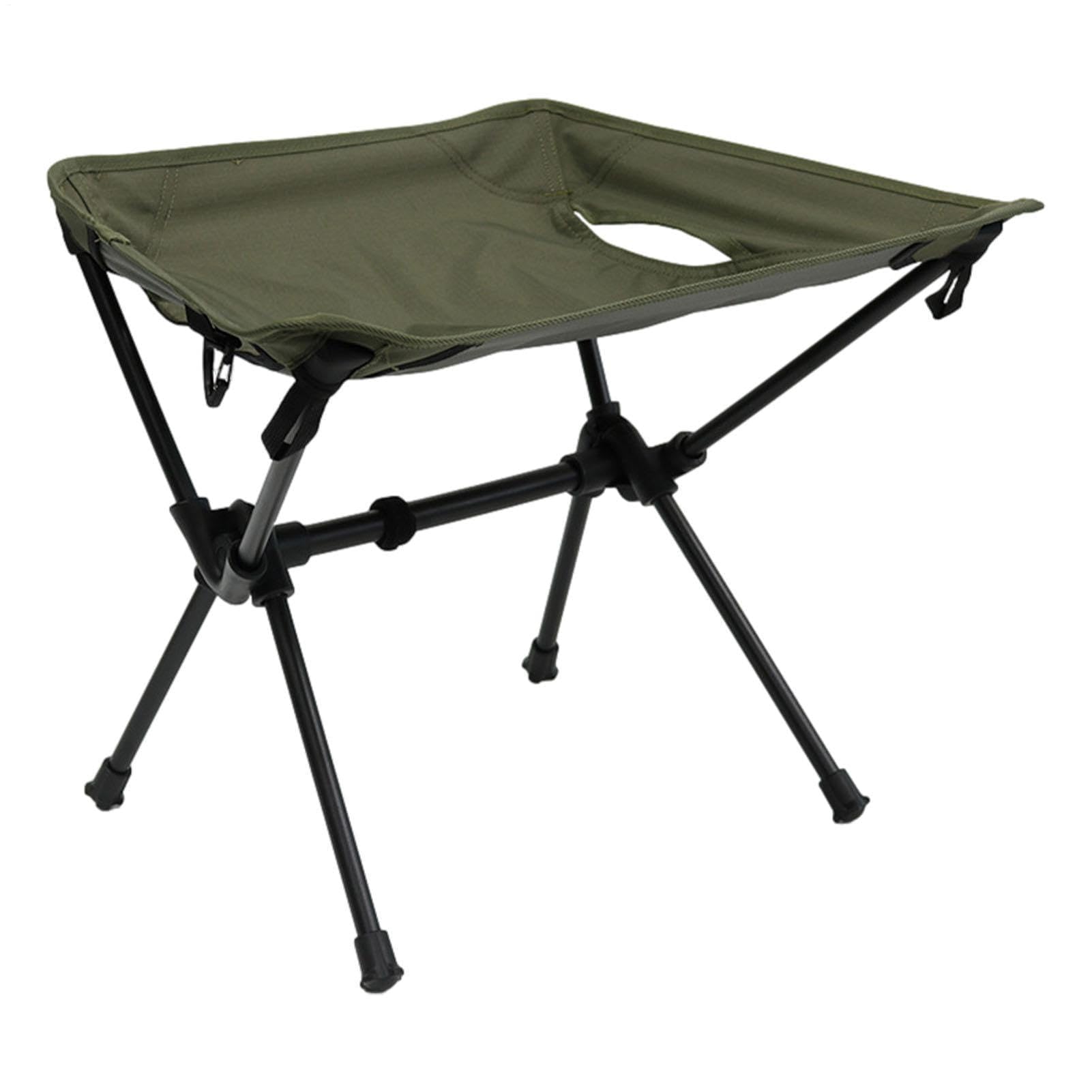Sgabello da campeggio con supporto sonaglio, sedile pieghevole portatile, sedia con struttura in lega, sedia telescopica per escursionismo, pesca, barbecue all'aperto, trekking, percorso naturale