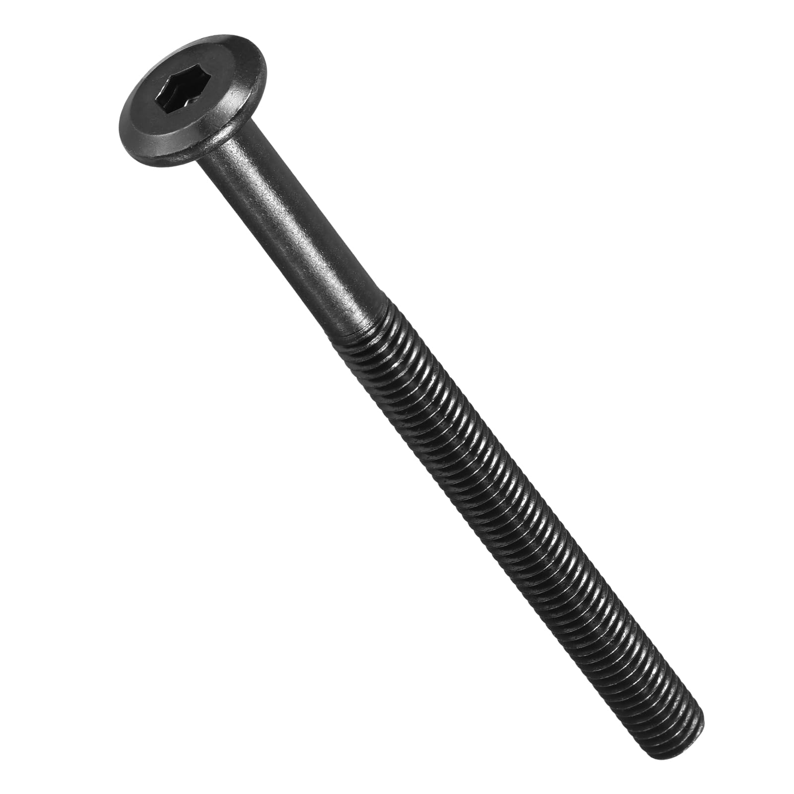 METALLIXITY Flat Head Hex Socket Cap Screws Bolts(M6-1x80) 10Pcs, Steel Hex Socket Furniture Bolts Screws