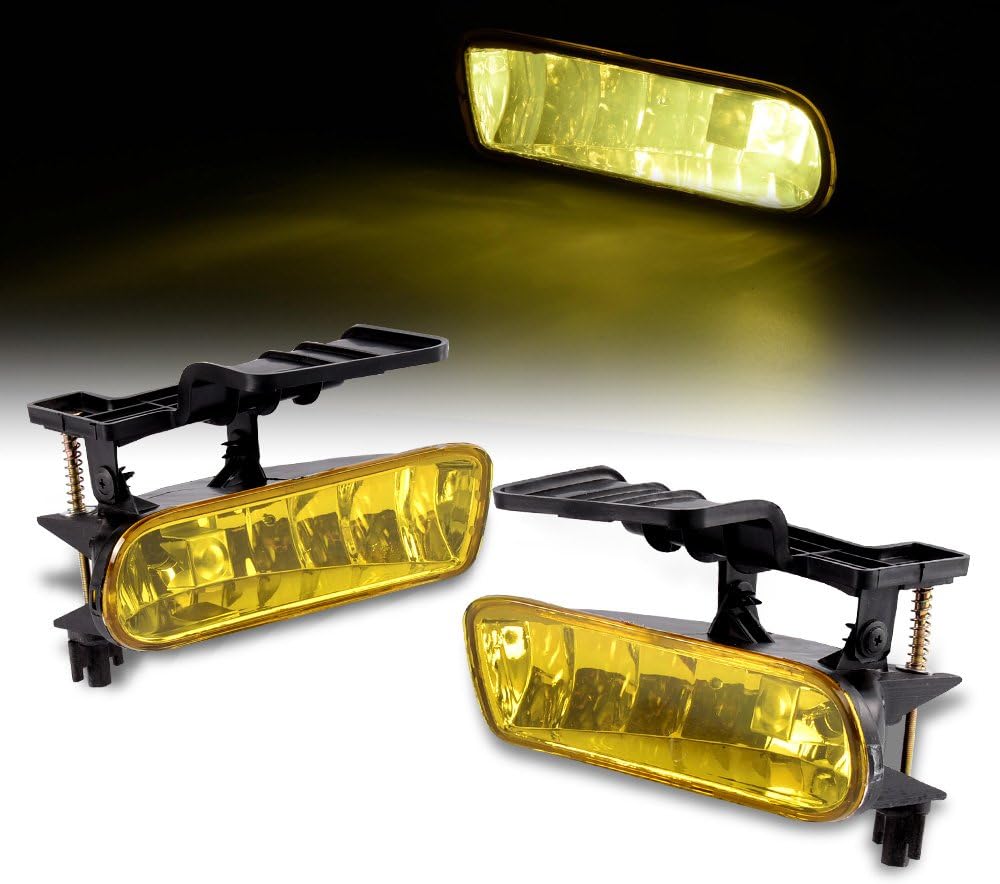 G-PLUS Fog Lights Lamp Left Right Compatible With 1999-2002 Chevy Silverado 1500/2500/Fit 2001 2002 Chevy Silverado 3500/Fit 2000-2006 Tahoe Suburban faros antiniebla(Yellow)