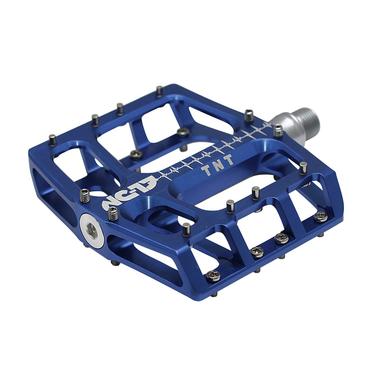 NC-17 Sudpin IV XL TNT Aluminium Platform Pedals/Mountain Bike Pedal/BMX Pedal/Flat Height 17.7 mm/Fail Safe System/Precision Bearing + Cr-Mo Axle/Includes Replacement Pins, blue, XL