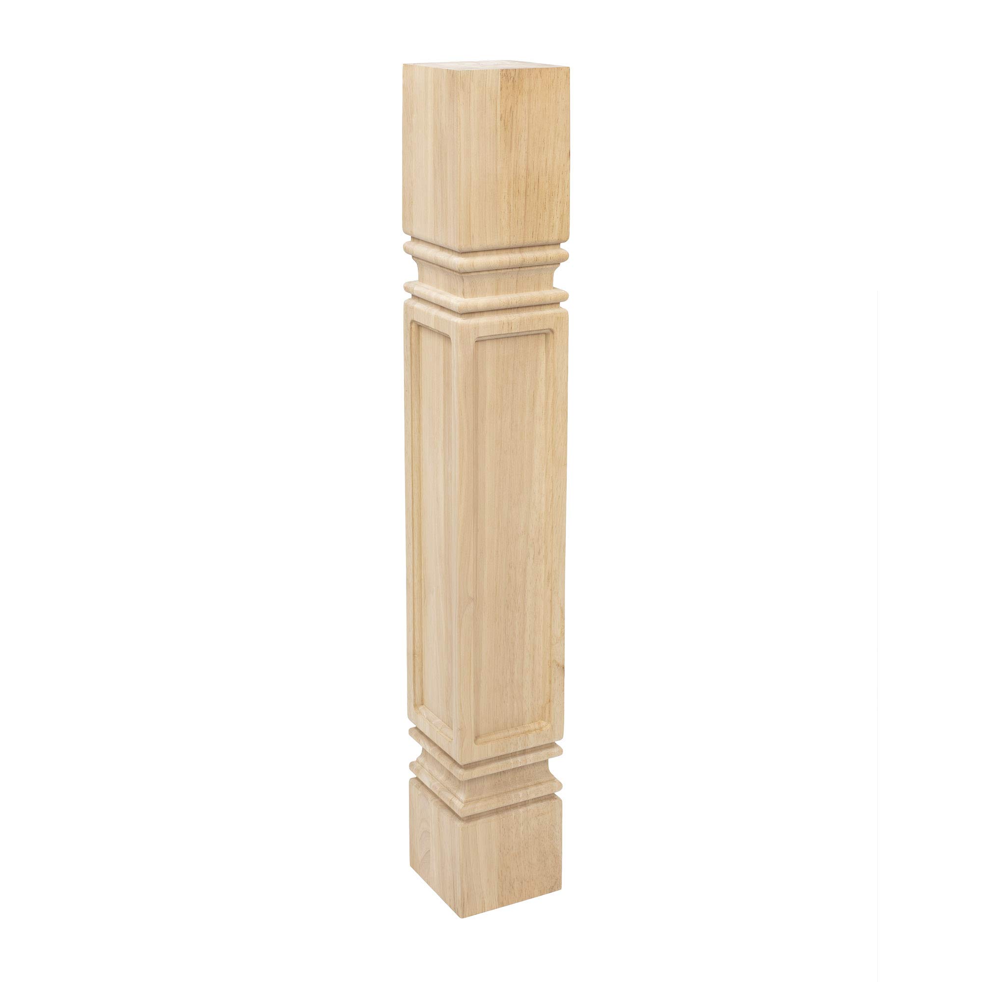 Designer's Edge Millwork 35-1/4 in. High x 5 in. Wide x 5 in. Depth Unfinished Solid Hardwood Mission Kitchen Island Leg