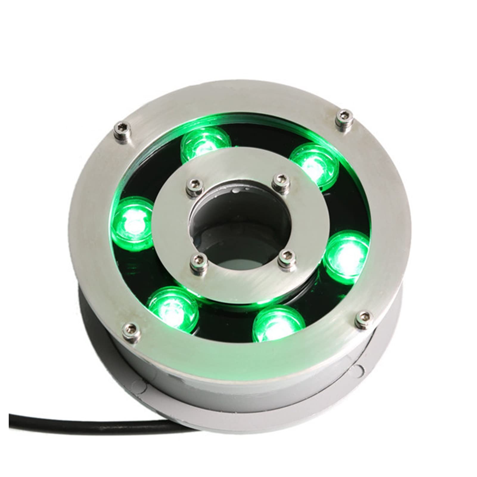 Lumière annulaire LED pour étang, lumière Submersible étanche IP68 6W 12v/24v, 7 Couleurs