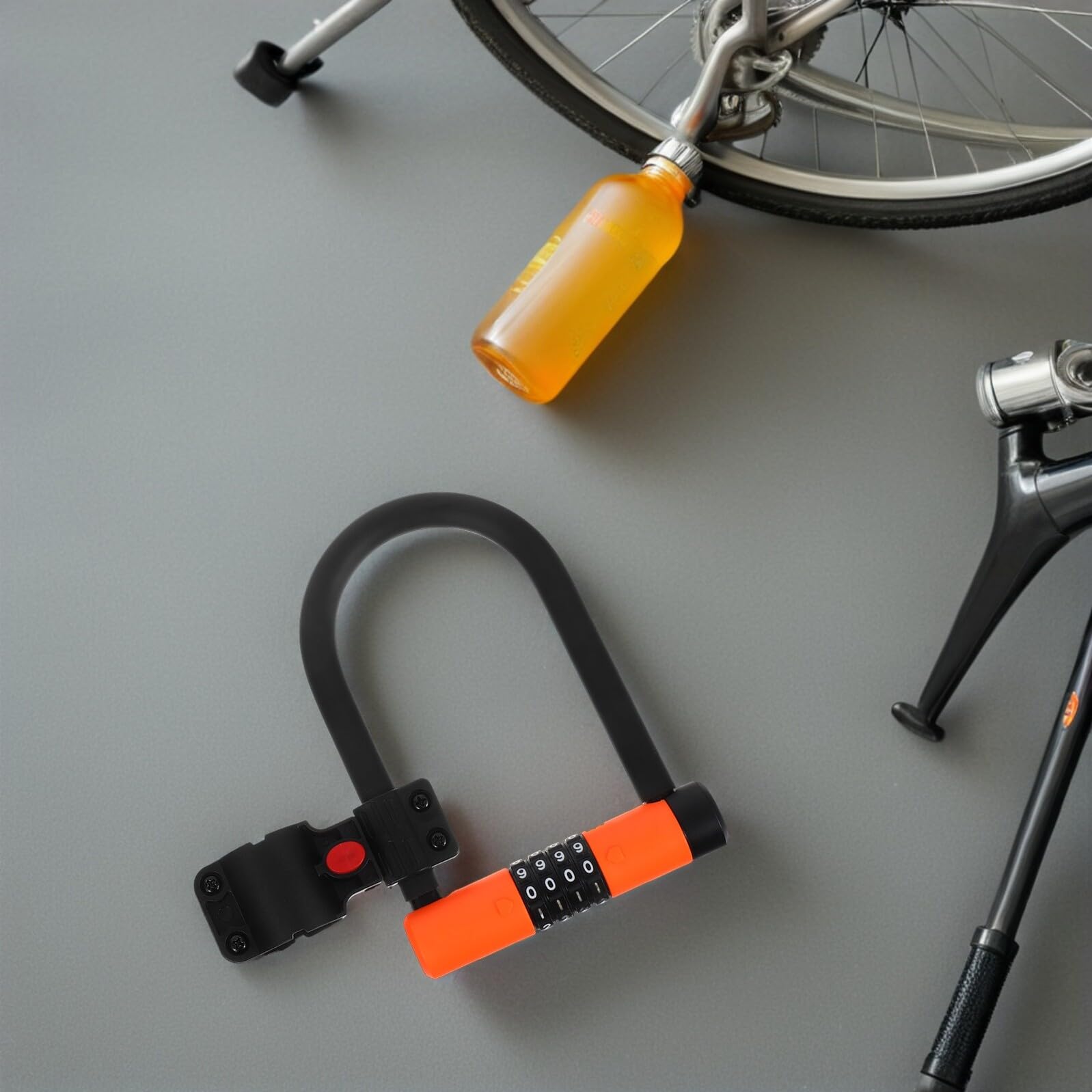 Abaodam Lucchetto U per Bicicletta con Combinazione Cifre Sicurezza Antifurto Senza Chiave per Mountain Bike Scooter Elettrico e Bici da Strada Design Compatto e Facile da Trasportare