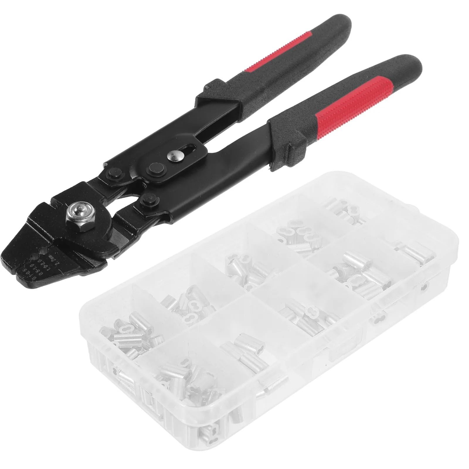 Qxbfndc One Color Crimping Tool 1Set Cable Crimping Tool Ferrule Crimper Stainless Steel Wire Rope Crimping Tool Kit Non-Slip Handle Swaging Accessories