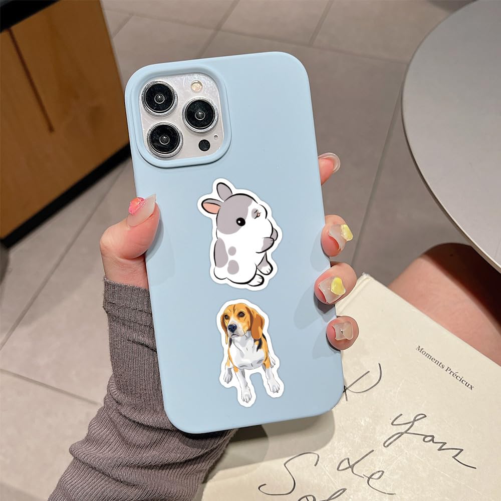 kaensc 100 Pcs Farm Animal Stickers, Waterproof Vinyl, Cartoon Style, Animal Print, Irregular Shape, 100 Count, Outdoor Use, Stickers - Image 4