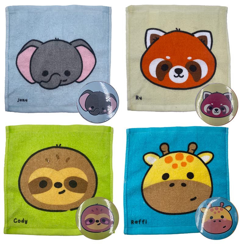 Puckator Adoramals Wild Compressed Travel Towel - Backpacking Traveling Essentials Essential - Hangover Kit - Holiday Travel Camping Must Haves Accessories - Thin Mini Face Expandable Towel Towels