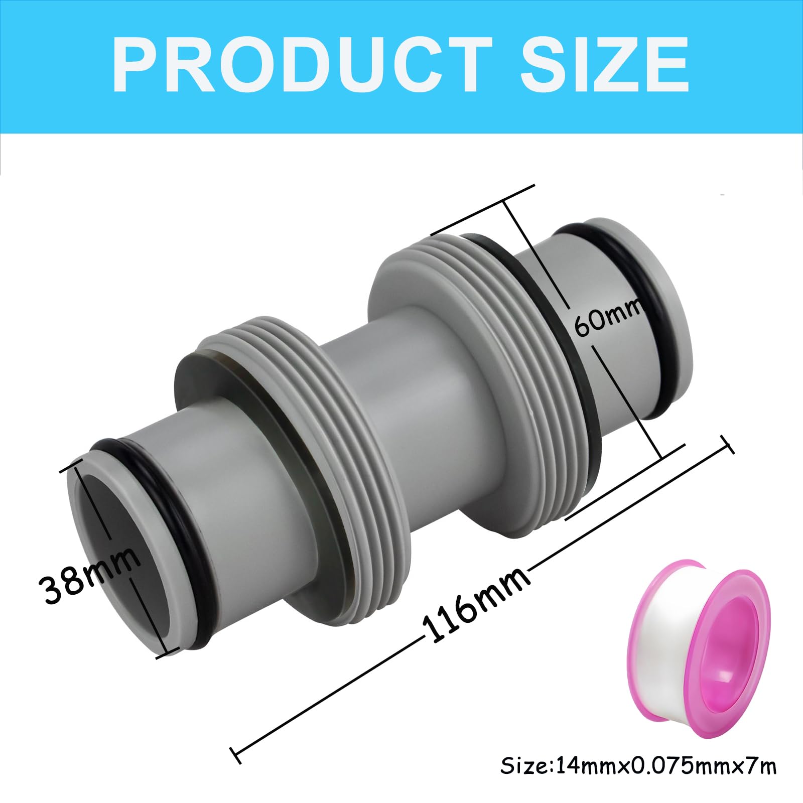 Zestaw przyłączeniowy do basenu, adapter węża basenowego 38 mm