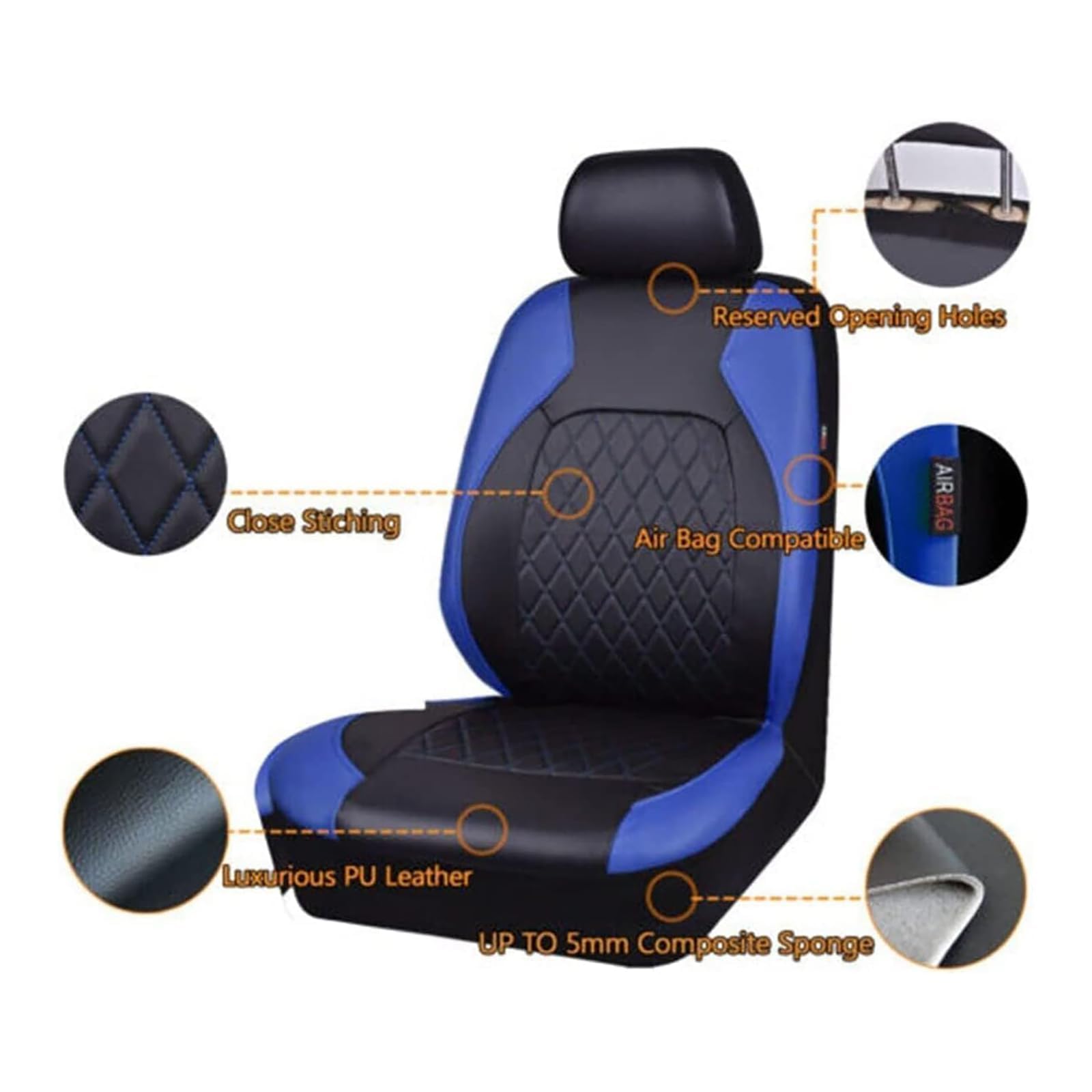 Autositzbezug Set, für Dacia Sandero Stepway 3 Extreme 2020-2026 Universal-Sitzbezug Komplett-Set Schonbezüge Autositze Vordersitze und Rückbank,B