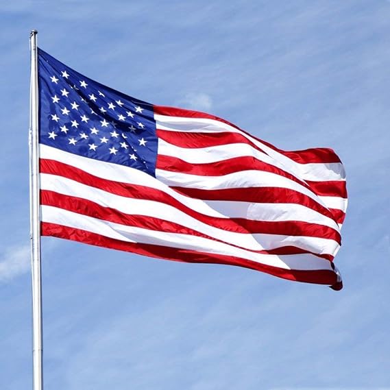 American Flag 3x5 ft- Featuring Embroider Stars and Sewn Stripes and Brass Grommets,Nylon Perfect for Indoor/Outdoor Use, Independence Day Celebration,4th of July