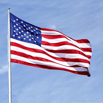 American Flag 3x5 ft- Featuring Embroider Stars and Sewn Stripes and Brass Grommets,Nylon Perfect for Indoor/Outdoor Use, Independence Day Celebration,4th of July