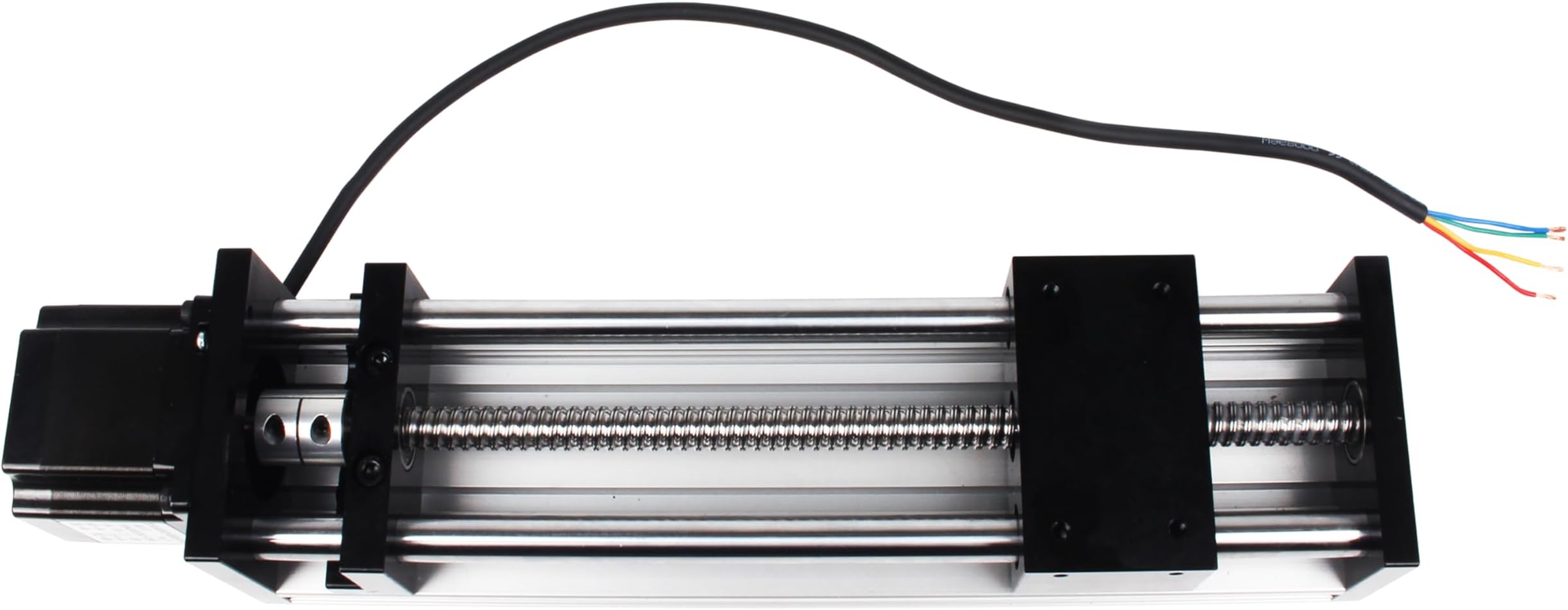 XUNKUNER CNC Linear Motion Stage Actuator 400mm Effective Stroke, 1204 Ball Screw Linear Slide with NEMA23 Stepper Motor, Double Optical Axis Guide Rail for CNC Router Engraving Milling Machine