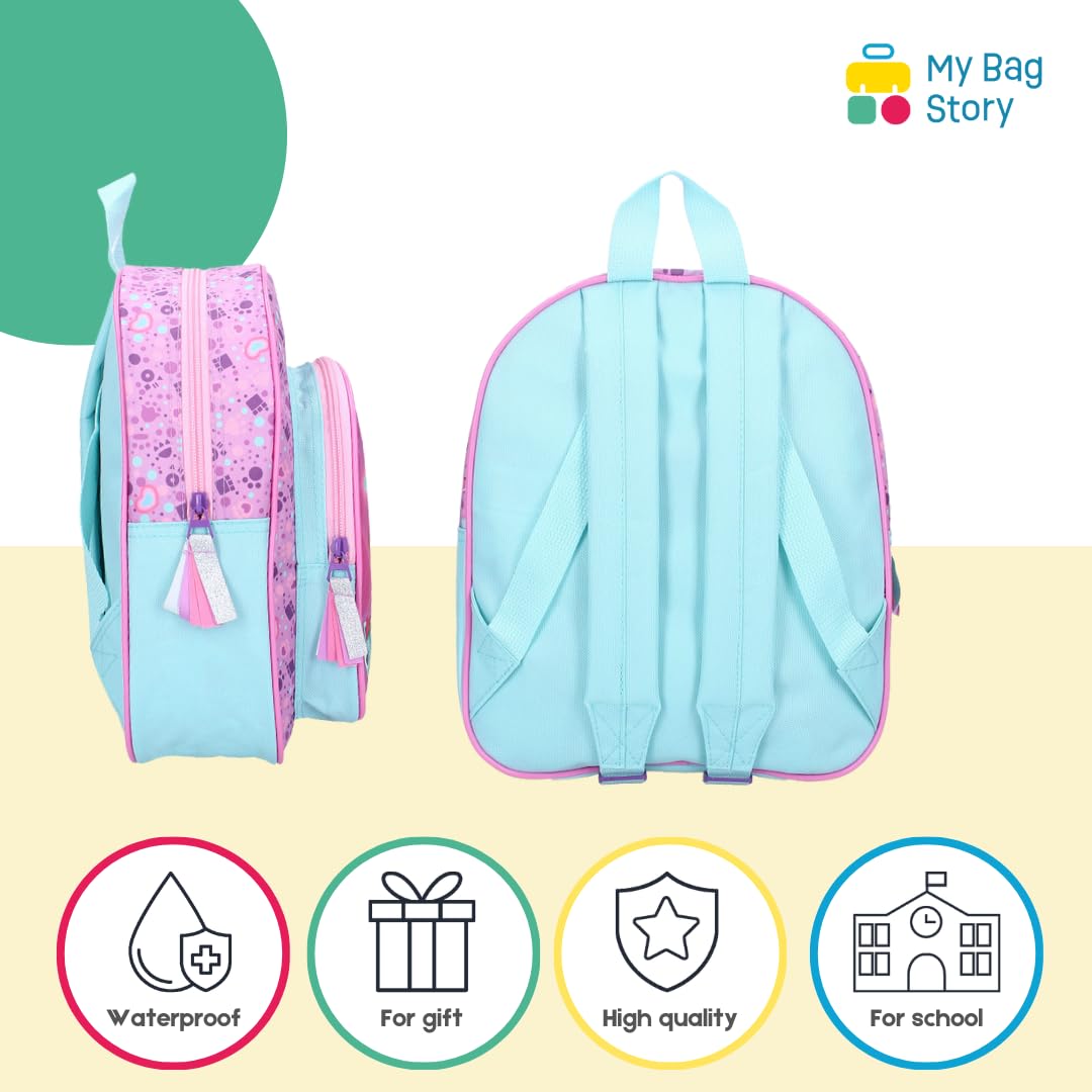 MyBagStory - Plecak dla dziewczynki Gabby i magiczny dom - Szkoła i przedszkole - Rozmiar 30 cm - Regulowane ramiączka - Pomysł na prezent, niebieski