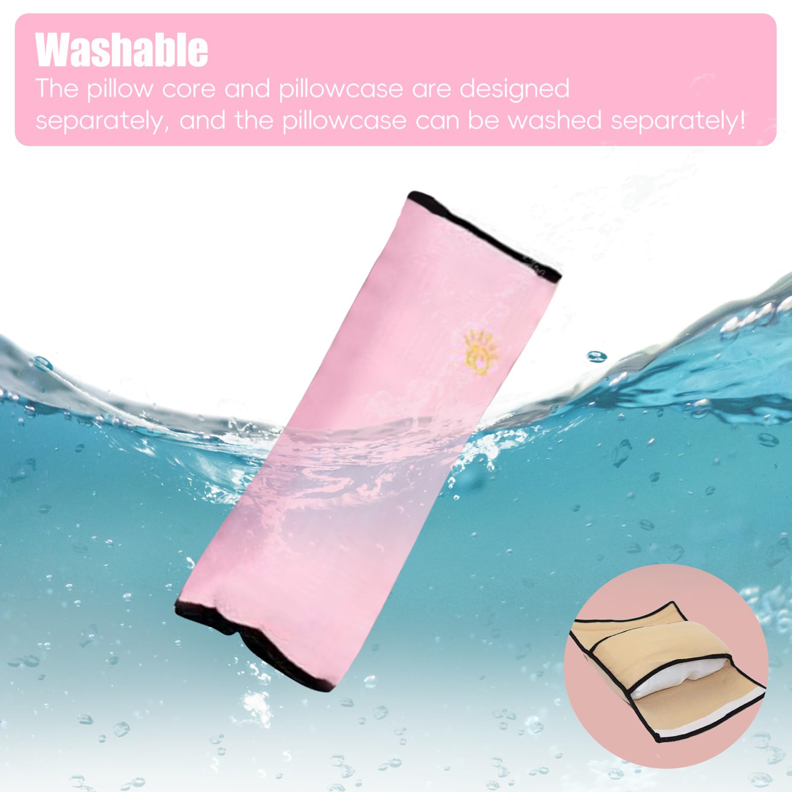 2 protezioni per cinture per bambini, imbottiture per cinture per auto, rimovibili, adatte per l'uso durante le uscite e i viaggi e durante il sonno dei bambini (rosa + grigio)