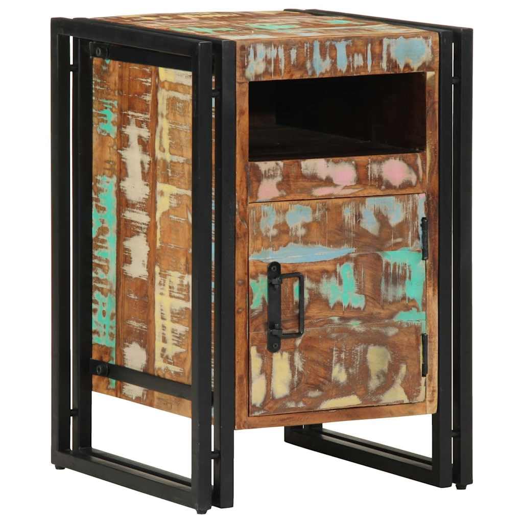 VIDAXL Solid Reclaimed Wood Bedside Cabinet - Brown