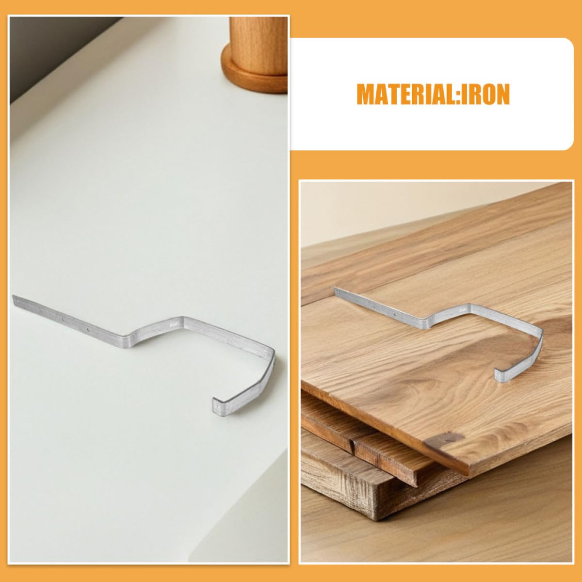 Soportes de Canalón Metálico 6 Piezas de Hierro Plata | Compatibilidad Versátil, Resistente Intemperie, Conexión Continua y Drenaje Mejorado