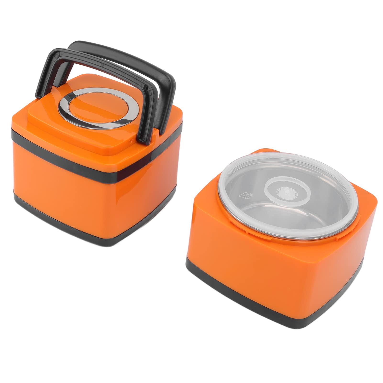 304 in acciaio inossidabile in acciaio inossidabile scatola a perdite a prova di pranzo isolato giapponese per studenti per gli impiegati di colore arancione durevole e sicuro (Doppio strato 1.5L)
