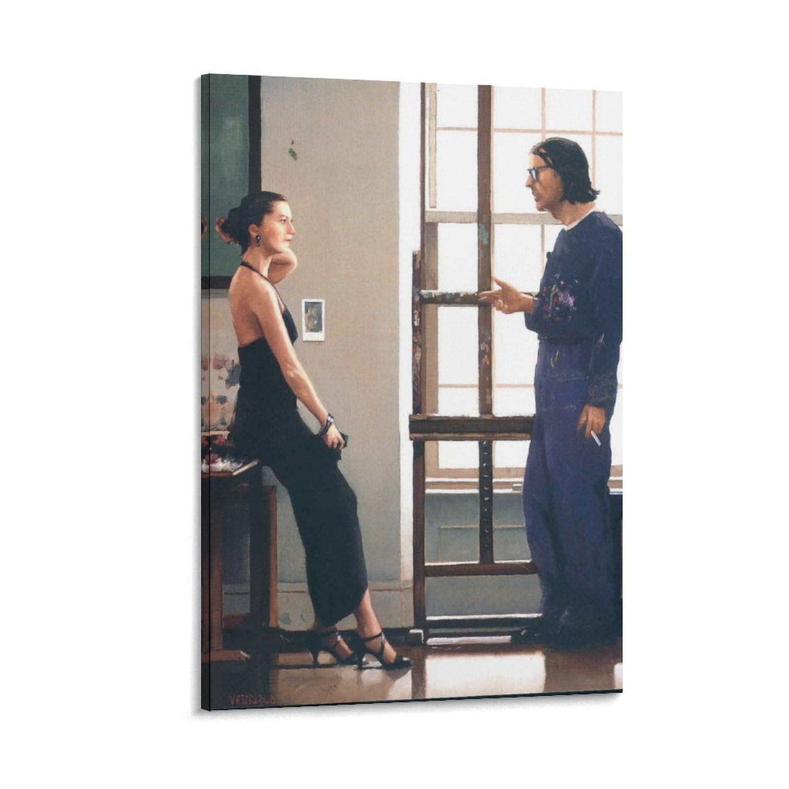 Artist And Model by jack_vettriano Wall Art Prints Poster Canvas Wall Art Prints Poster Photo Picture Painting Posters Room Decor 12x18inch(30x45cm)