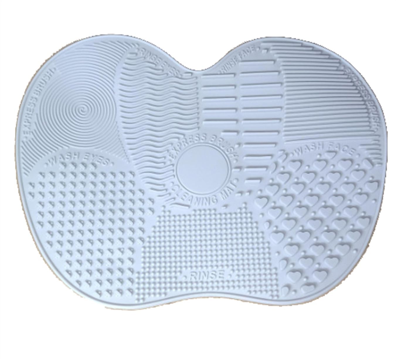EKSEDTS Apple Silicone Cleaning Pad with Suction Cup Silicone Cleaning Pad Beauty Tools Makeup Brush Cleaning Pad Multifunctional Cleaning Pad White