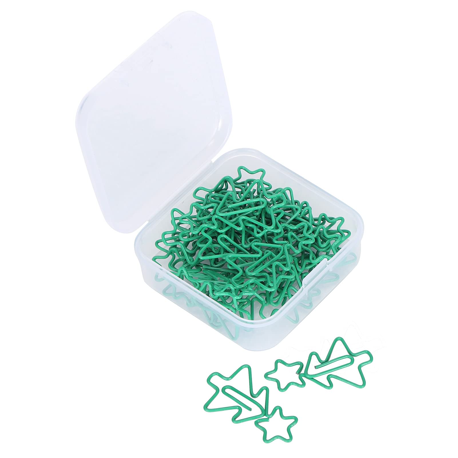 Muiltvoe 30pcs Fun Paper Clips Cute Star Shape Bookmarks Planner Clips Light Portable for Office School with Plastic Coated Wire Funny Gifts for Women Teens Teachers