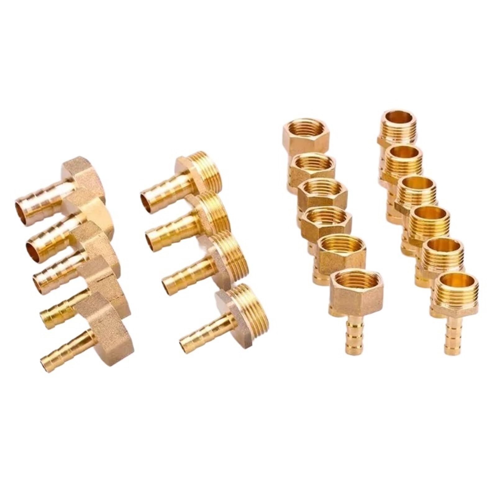 SQQCREATO Brass Hose Connector Brass Male Thread Pipe Fitting Barb Hose Tail Reducer Pagoda Joint Coupling Connector(19mm Barb,3/8")