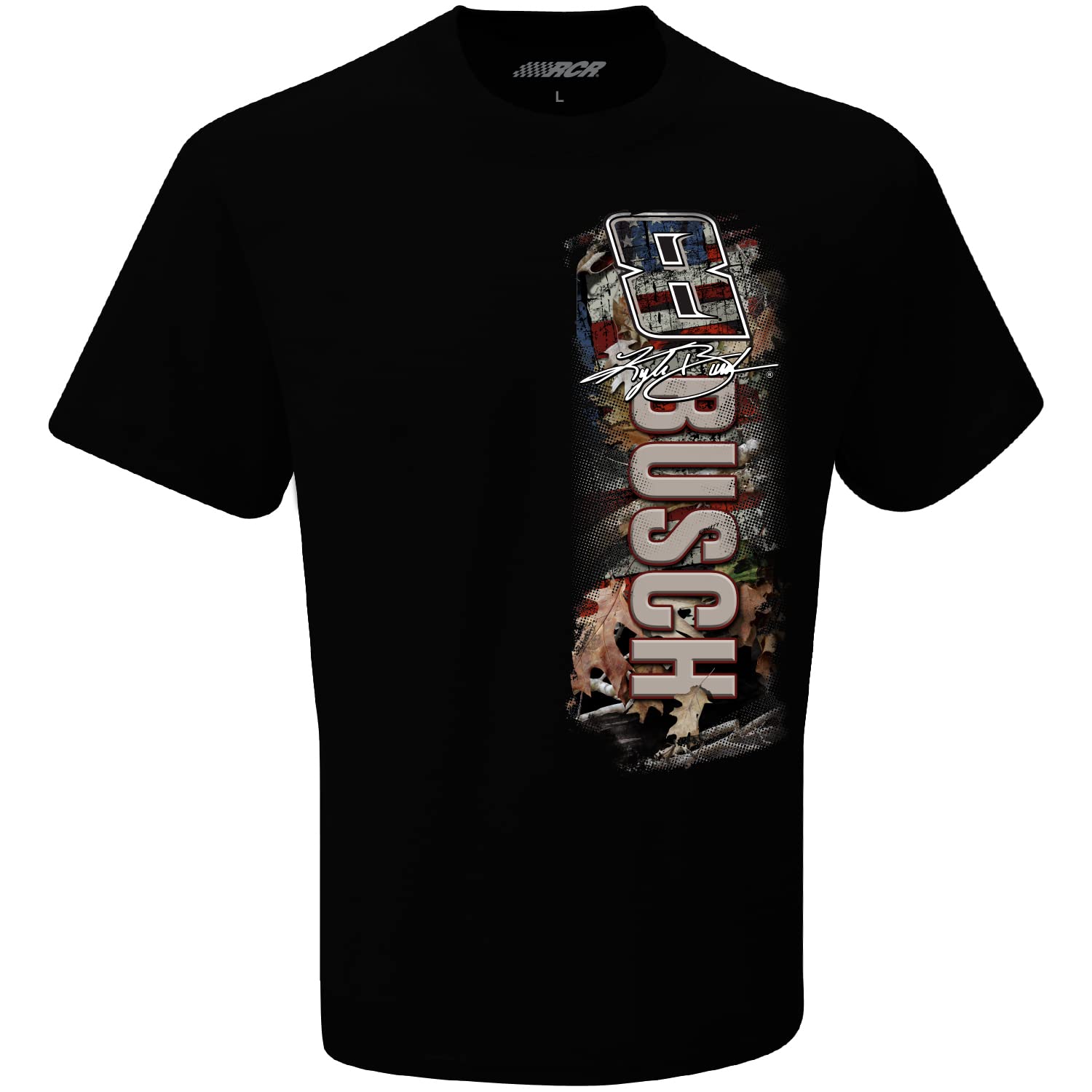 NASCAR Official Camo Patriotic T-Shirt - Short Sleeve Automotive Racing Apparel