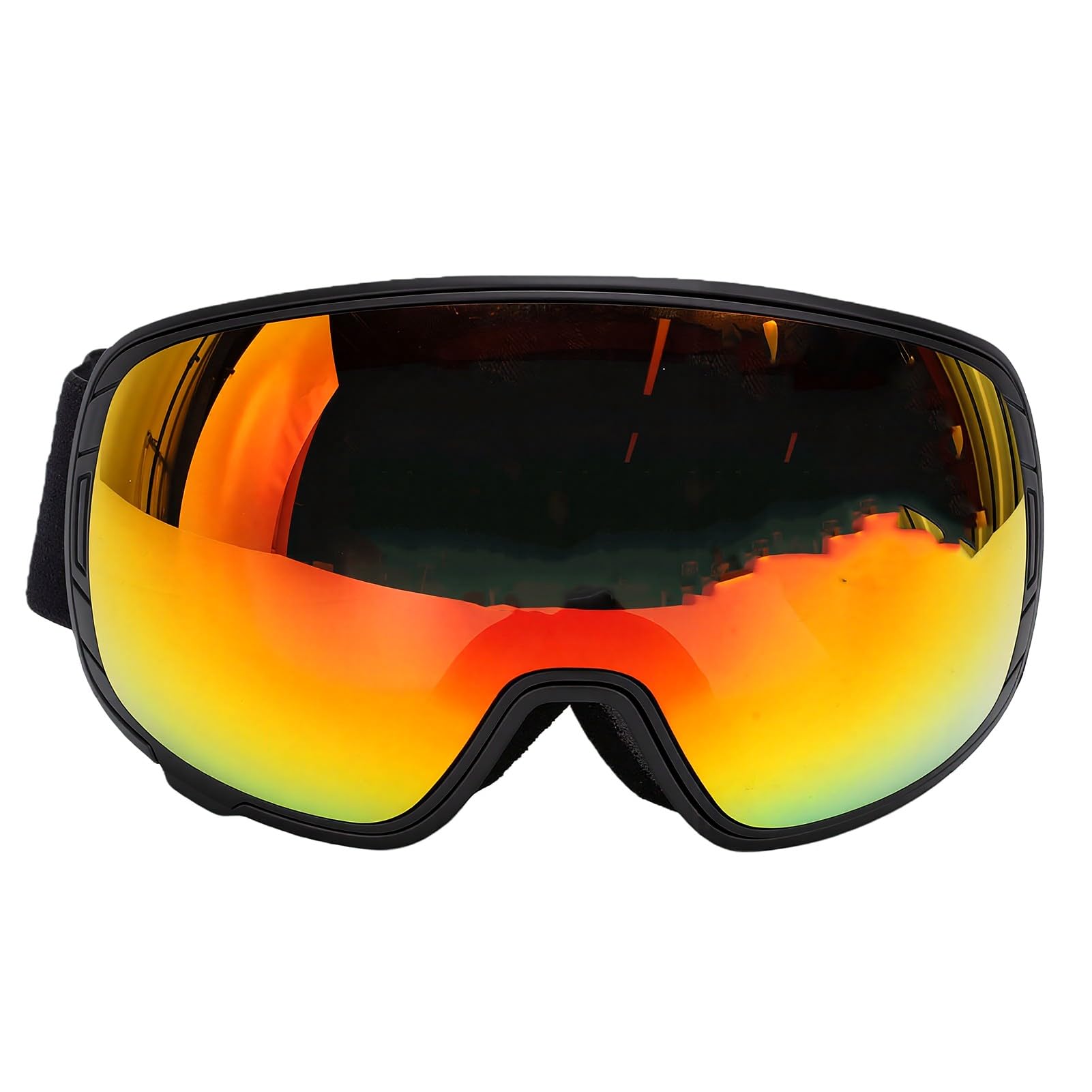 Lunettes de Ski Magnétiques, Masque de Snowboard Anti Buée for | Écran Coupe-vent Double Couche, Anti-rayures, Bande Silicone OTG Antiglisse