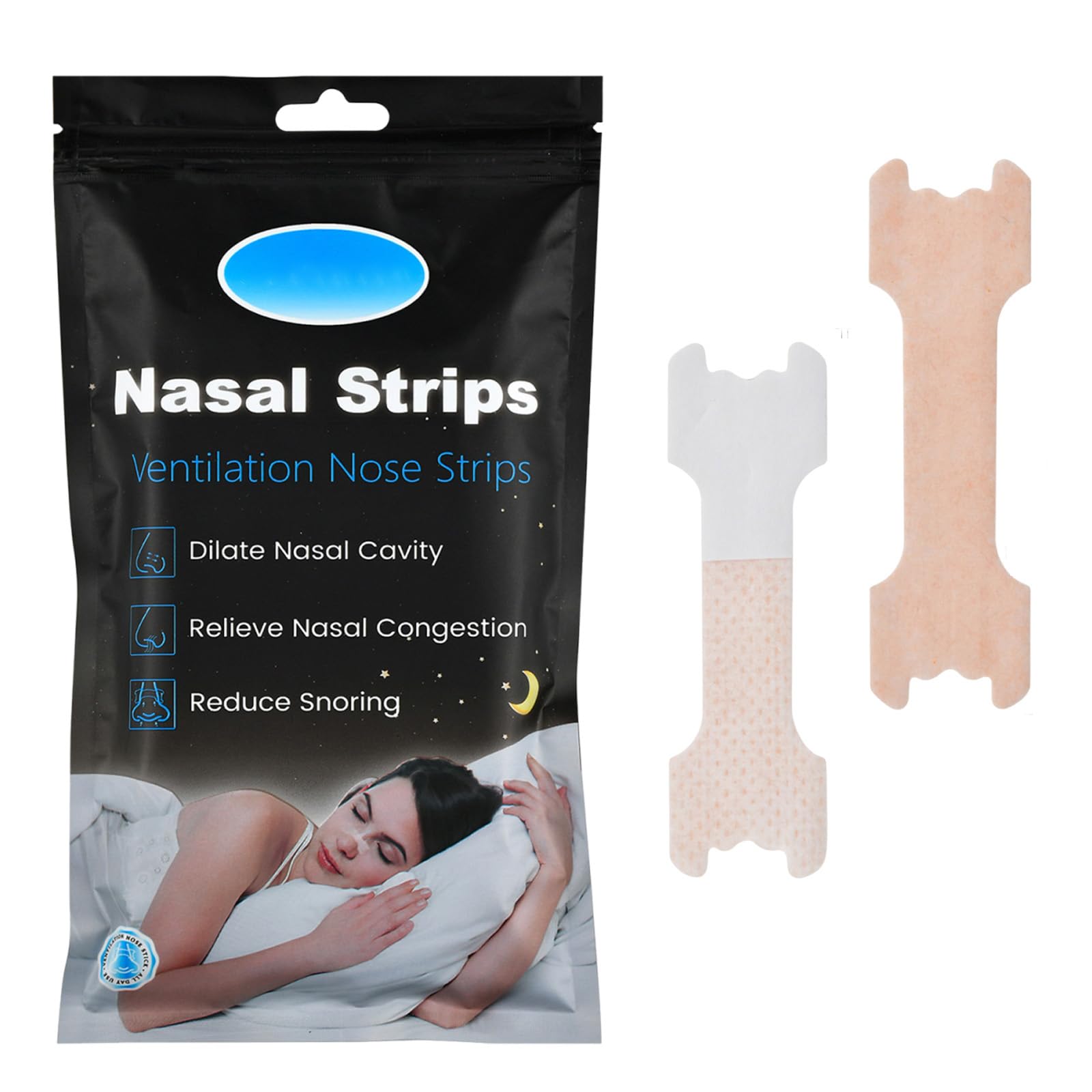 60PCS Nose Strips for Breathing Extra Strength Nasal Strips for snoring Suitable for Nasal Congestion snoring 60