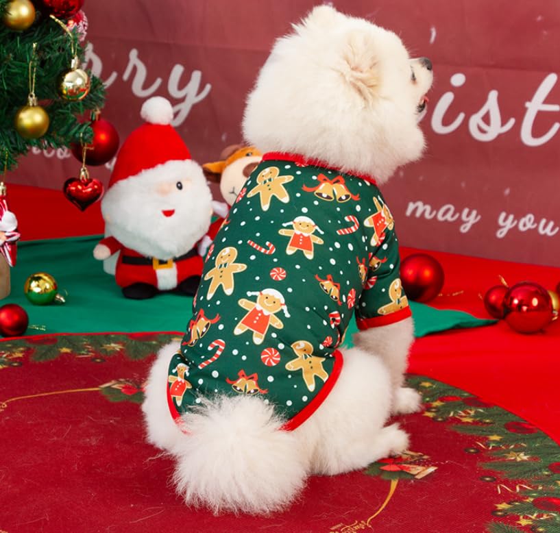 Veewon Dog Christmas Jumper Sweater Pet Christmas Clothes Outfit Apparel for Winter Warm Holiday Xmas Decoration (Cartoon Man)