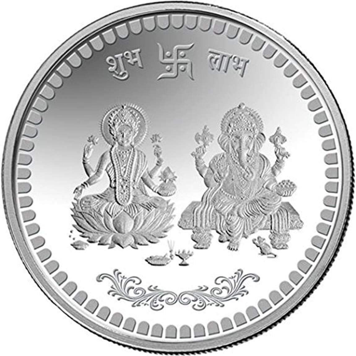 Silver Coin10 Gm. Laxmi Ji Ganesh Ji Silver(999) Coin