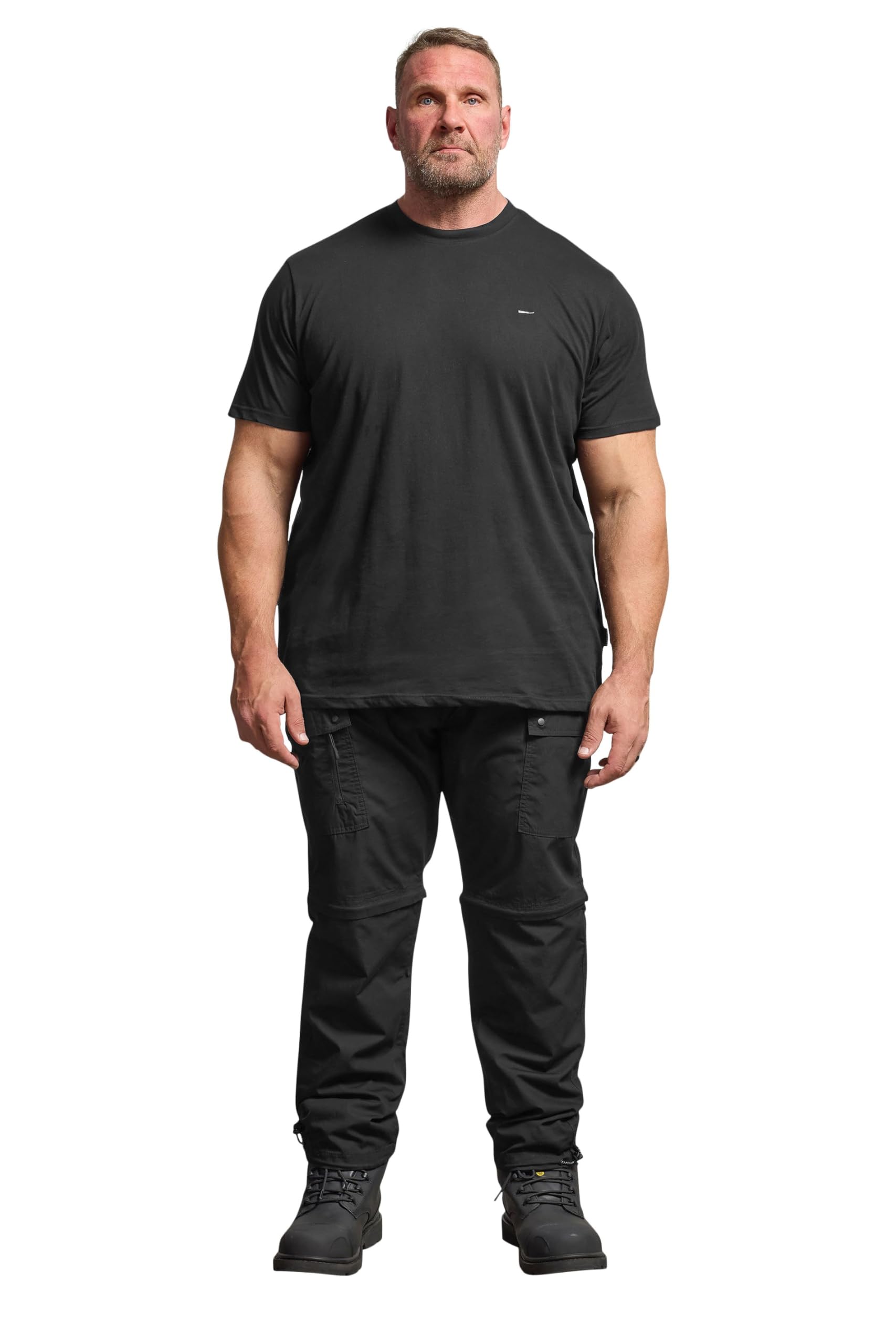 BadRhino Big & Tall 2 in 1 Trekking Trousers - Men's - Plus Size Curve Black